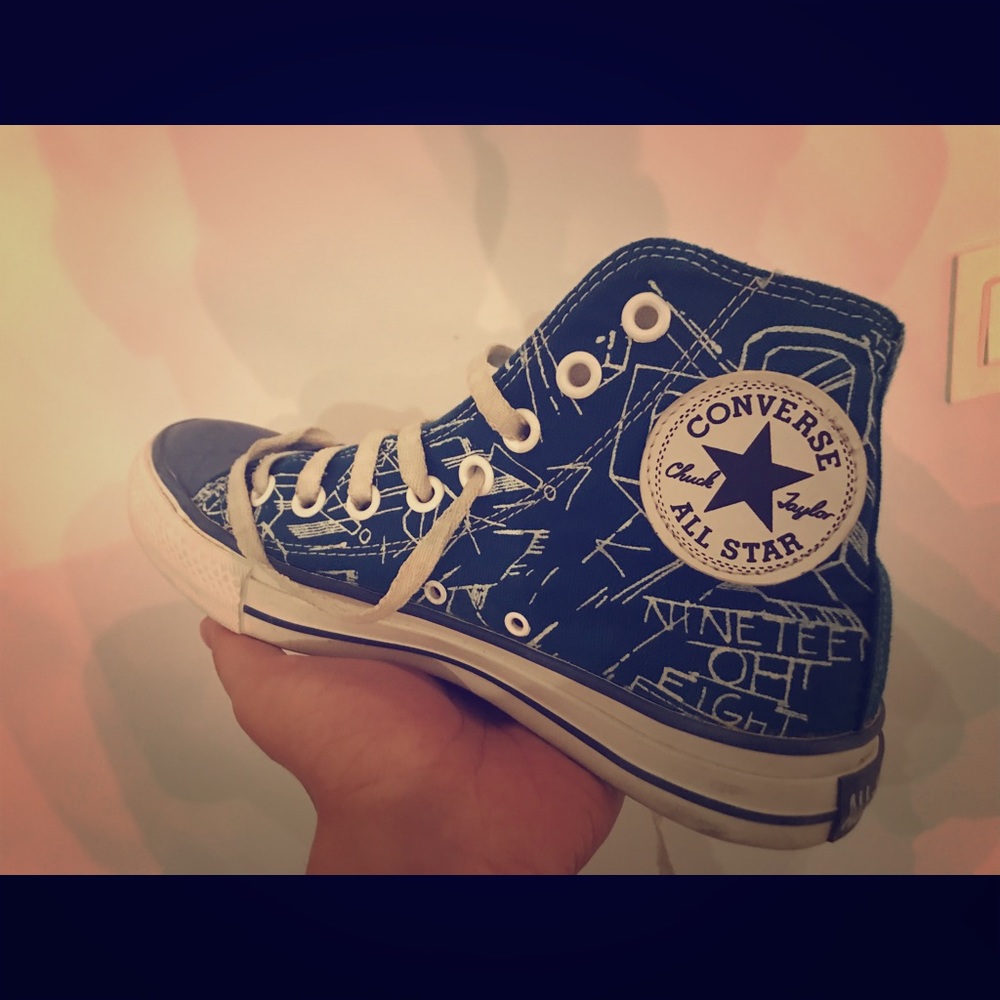 Converse blue shoes